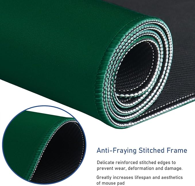 Gaming Mouse Pad with Stitched Edges, Durable Non-Slip Natural Rubber Base - Image 2