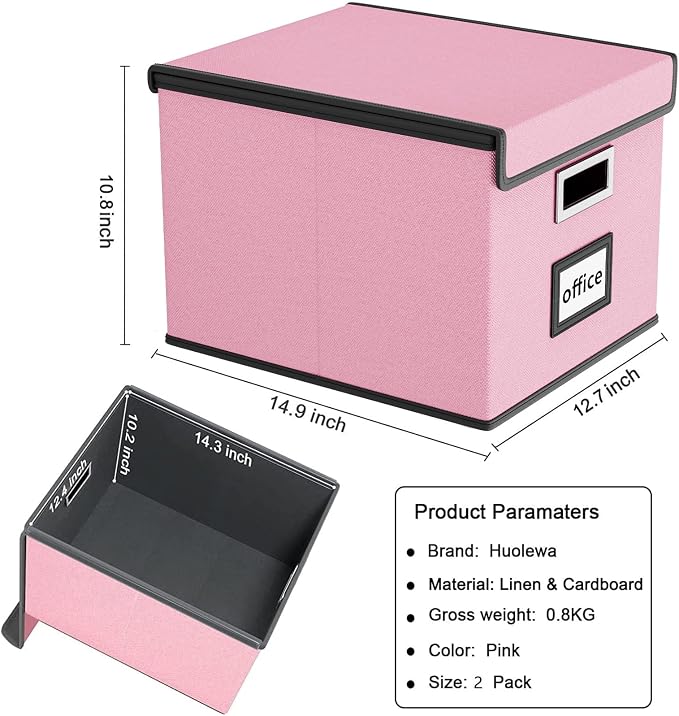 Collapsible File Storage Organizer Boxes - Image 6