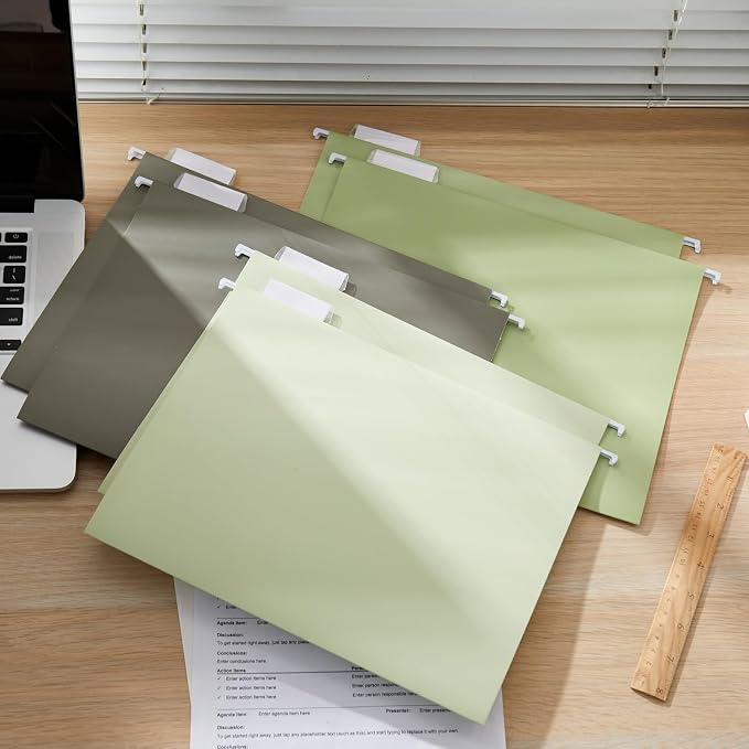 Y YOMA 18 Pack Gradient Hanging File Folders Letter Size Decorative Hanging - Image 8