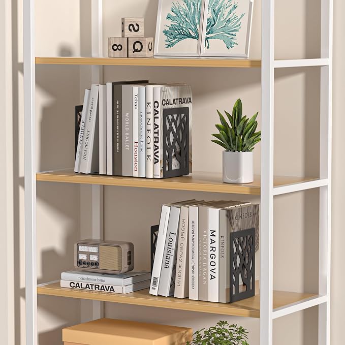 VFINE 6-Piece Modern Metal Bookends - Image 6