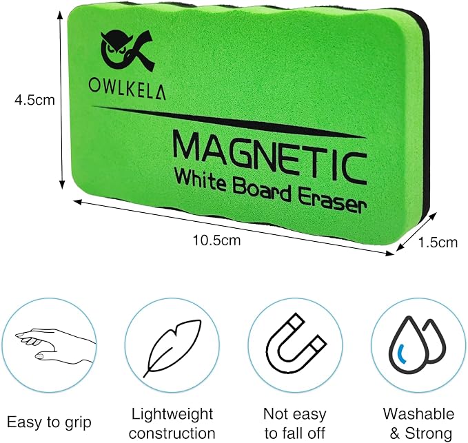 OWLKELA 36 Pack Dry Erase Erasers, Magnetic Whiteboard Eraser - Image 2