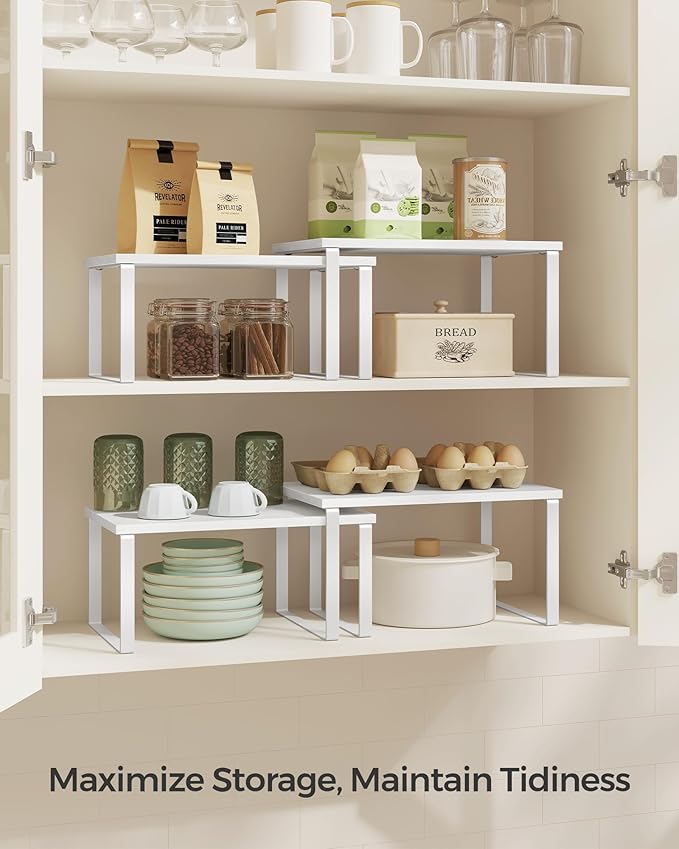SONGMICS Cabinet Organizer Shelf, Kitchen Storage, Spice Rack, Expandable - Image 4