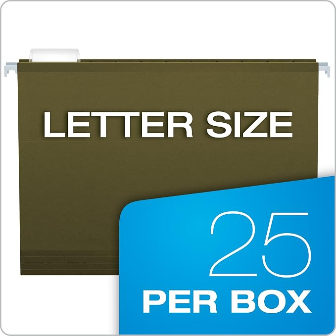 Pendaflex Reinforced Hanging Folders, Letter Size, Standard Green, 1/5 Cut - Image 5