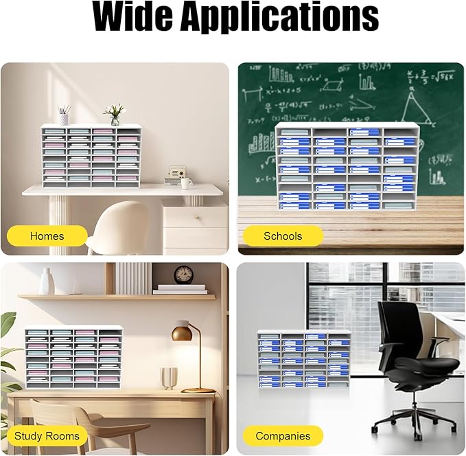 36 Slots Literature Organizer, Desktop Paper & Mail File Sorter - Image 6