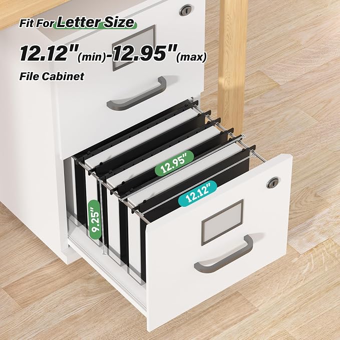 Ansook Plastic Extra Capacity Hanging File Folder, 12 Pack Reinforced Letter - Image 3