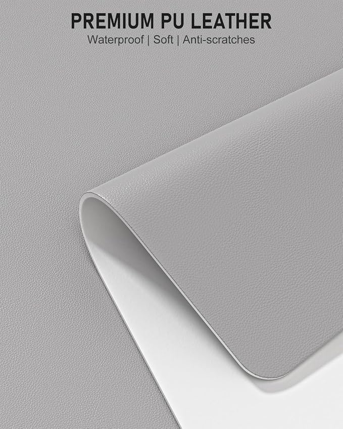 Desk Pad, 23.6" x 13.8" PU Leather Non-Slip Desk Mat Large Mouse Pad - Image 3