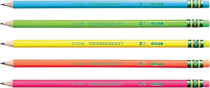 Ticonderoga Neon Pencils, #2 Pre-Sharpened Wood Pencils - Image 3