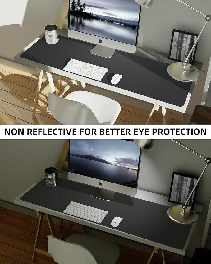 Large Desk Mat, Large Mouse Pad, Non-Slip PU Leather Desk Blotter, Laptop Desk - Image 6