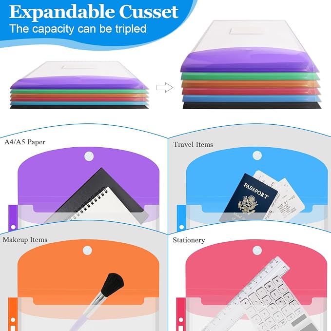 36 Pack Binder Folders with Pockets 11 Holes Expandable Dividers - Image 4