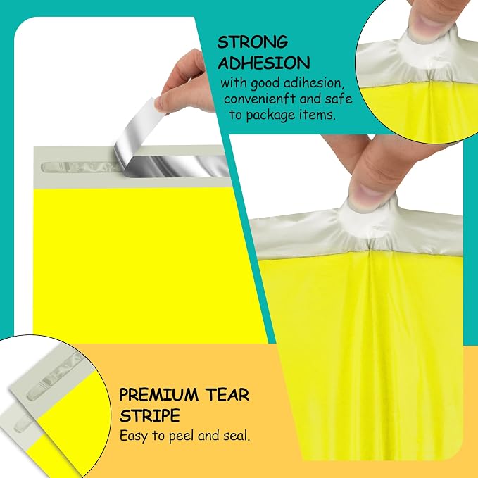 Poly Mailers 9x12 Inch 100 Pcs, Tear Resistant and Waterproof Mailing Envelopes - Image 3