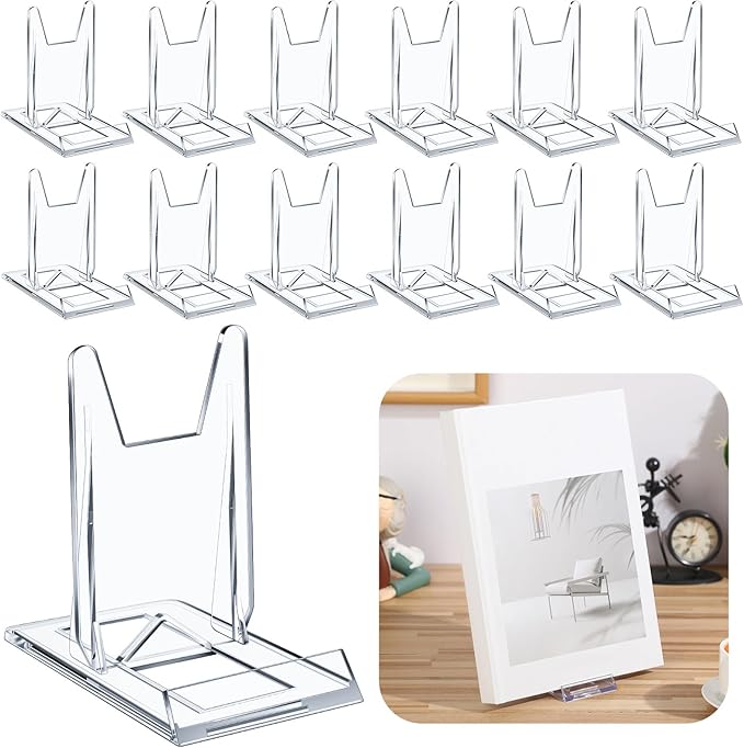 36 Pack Acrylic Book Stand for Display Adjustable Clear Display Holder Easel by Memorywuu