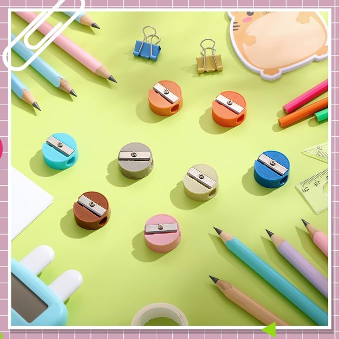 Resurhang 200 Pcs Sharpeners in Bulk Pocket Sized Mini Round Handheld Sharpener - Image 4