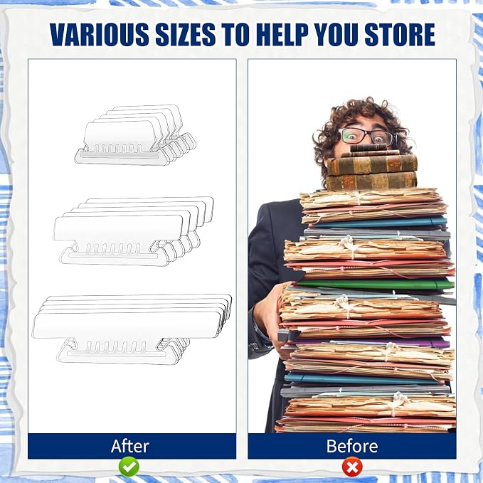 100Pcs 3 1/2 Inch Hanging File Folder Tabs Plastic Tabs - Image 5