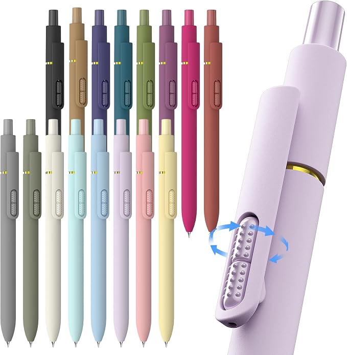 Hiacry 16 Pack Gel Pens, Quick-Dry Black Ink-0.7 MM Fine Point Fidget Pens | - Image 9