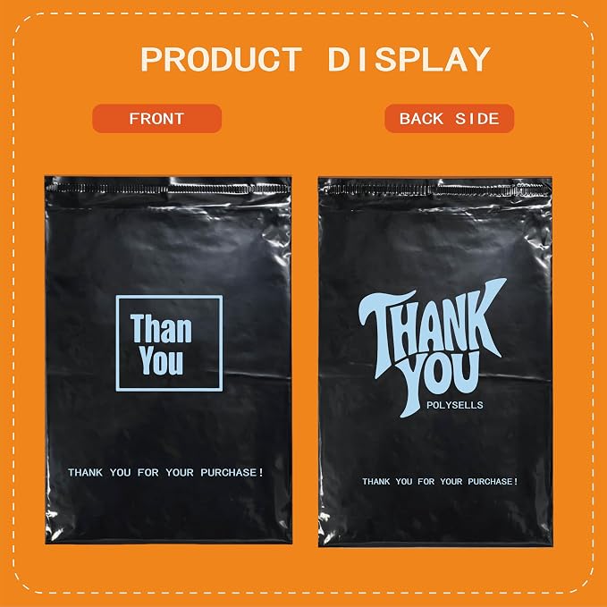 POLYSELLS Thank You Poly Mailers 10x13 inches 50 Pcs Waterproof Self-Sealing - Image 6
