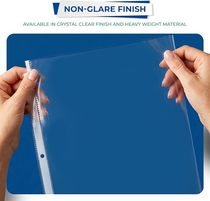 Samsill 100 Pack Sheet Protectors, 8.5x11 Inch Page Protectors - Image 3