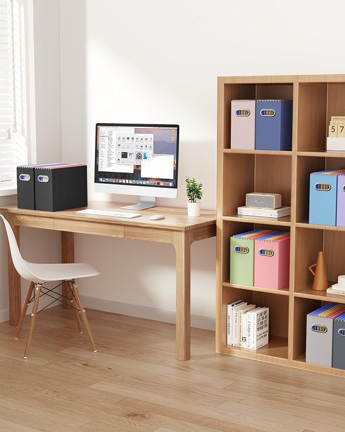 Oterri File Organizer Box, Portable Collapsible Cardboard File Folder Organizer - Image 6