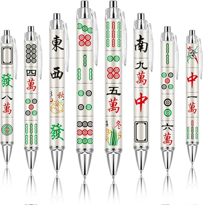 Ireer 8 Pcs Ballpoint Pens for Women 1.00 mm Cute Black Ink Pens Fine Point by Ireer