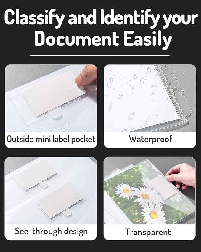 Forvencer Binder Pocket, 36 Pack Super Heavyweight Poly Binder Pocket - Image 7
