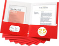 Zzrywuty File folders with Pockets, 25 Pack Paper Folders with Card Slot by Zzrywuty