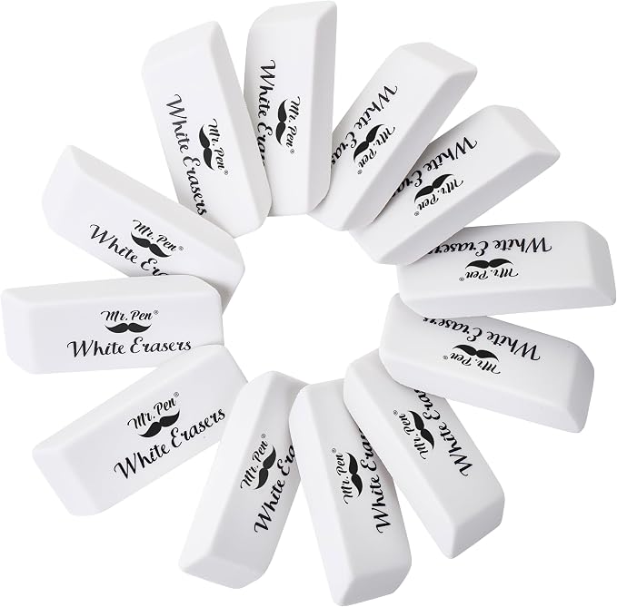Mr. Pen- White Pencil Eraser, 72 Pack | Large Latex Free Block Erasers Bulk - Image 7