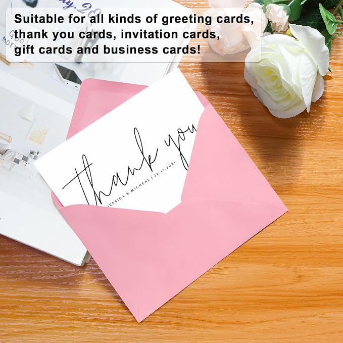 100 Pack A7 Envelopes, 5.24 x 7.24 in Envelopes - Image 2