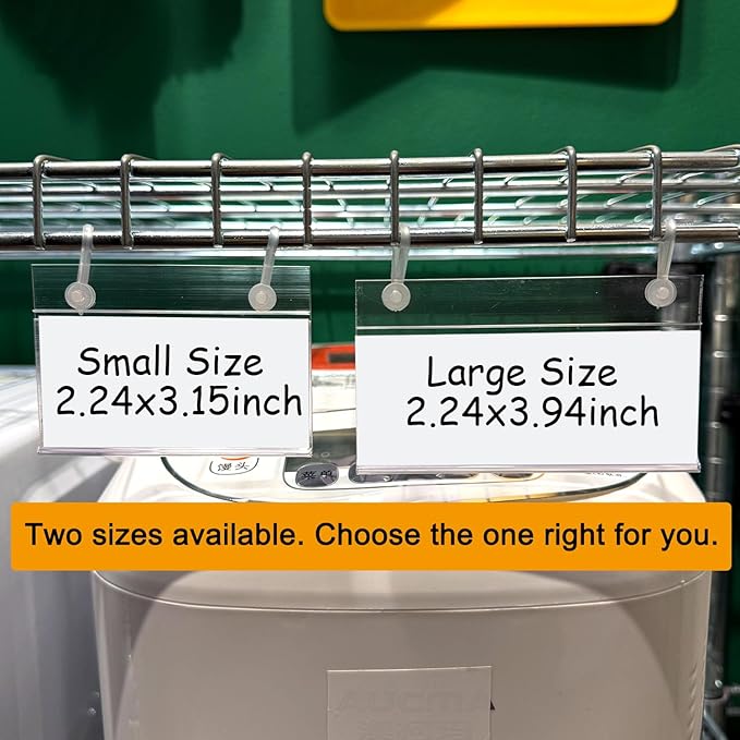 ChanQnTon Plastic Shelf Labels, 3.94 * 1.57inch 60pcs Label Holders - Image 4