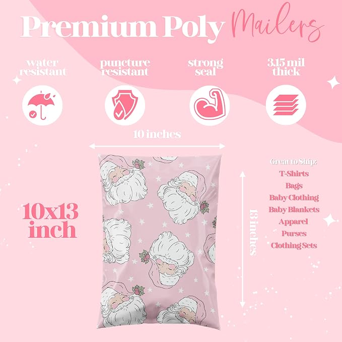 Pretty Package Store Poly Mailers 6x9, 100 Pack | Heavy Duty, Waterproof - Image 4