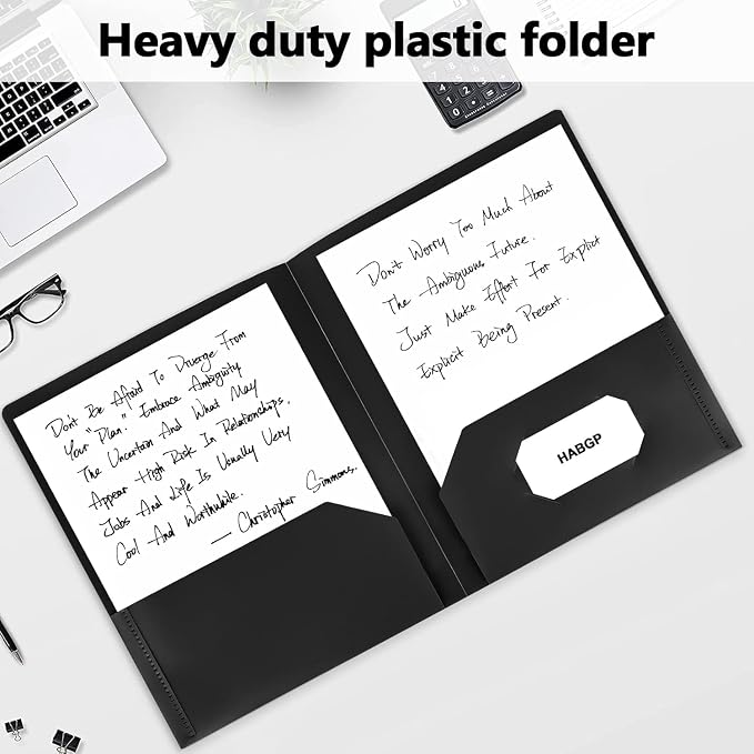HABGP12 Pack Black File Folders - Image 4