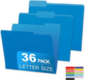 36 Packs Colored File Folders, Two Tone Color File Folder 8.5 x 11 Inch by Unknown