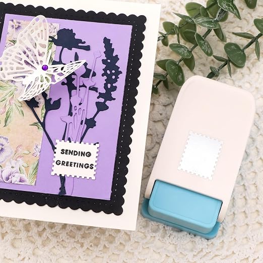 3 Pcs Stamp Punch, 1.5x1.25inch, 0.6x0.5inch Rectangle Postage Stamp Punch Maker - Image 6