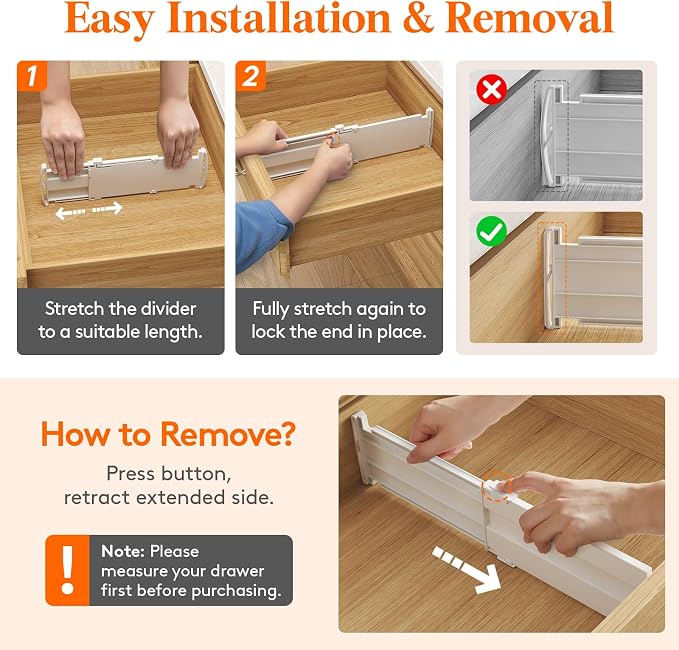 Lifewit 12 Pack Drawer Dividers - Image 5
