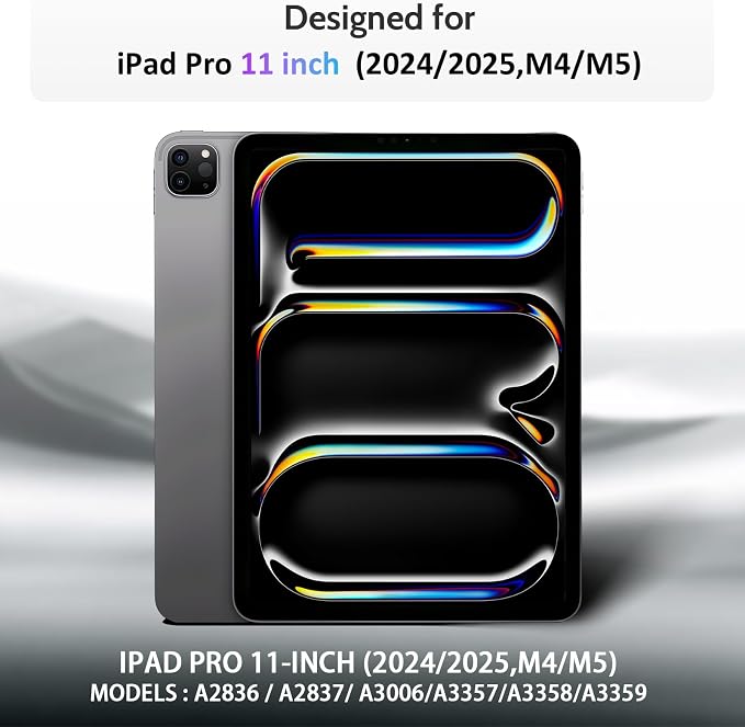 Peslv Privacy Screen Protector for iPad Pro 11 Inch M4/M5, Anti Glare Blue - Image 8