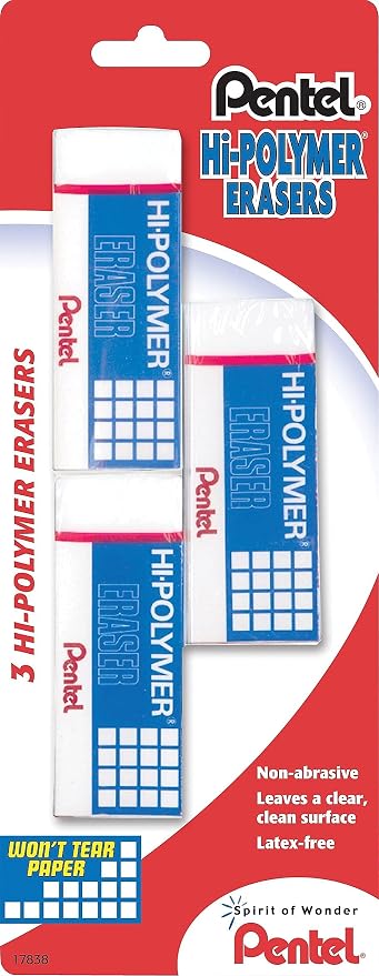 Pentel Super Hi-Polymer Eraser, Nonabrasive - Image 2