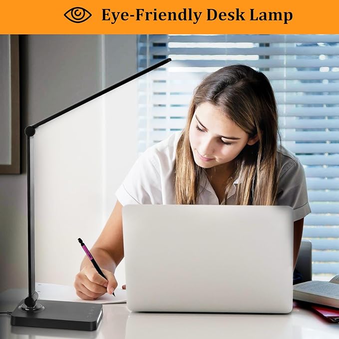 LED Desk Lamp with USB Ports, Touch Desk Lamps - Image 4