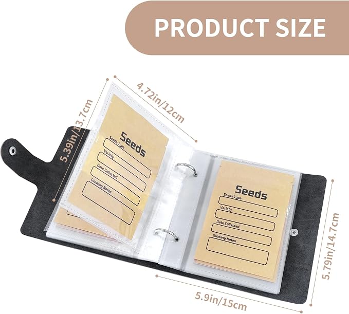 Seed Organizer Binder with 50 PCS Resealable Seed Envelopes - Image 2
