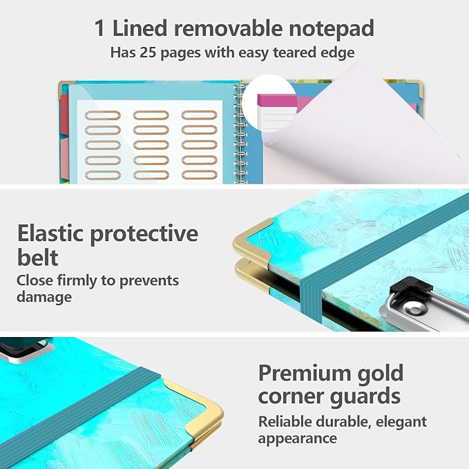 Clipboard Folio with Notepad for Letter Size, 5 Extra Folders with Storage 10 - Image 3