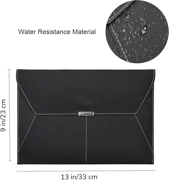 VANRA File Folder Document Holder Organizer Waterproof Portfolio Leather Folder - Image 2