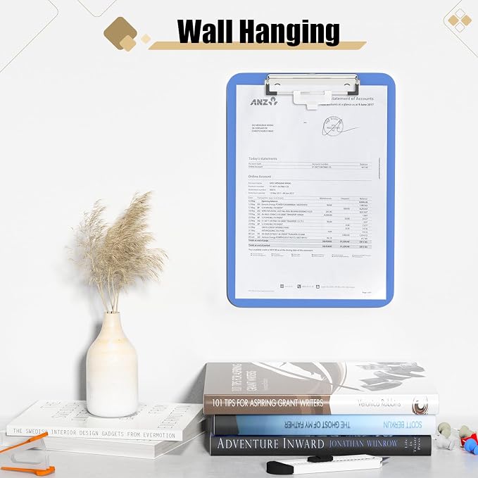 Hongri Plastic Clipboard with Pen Holder, Nurses and Women, Low Profile Clip - Image 6