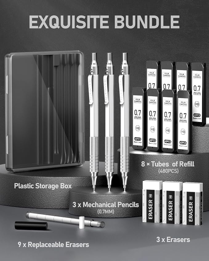 Four Candies 0.7mm Mechanical Pencil Set - Image 4