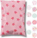 Pretty Package Store Poly Mailer 10x13, Seeing Stars Pink, 100 Pack | Heavy Duty by PrettyPackageStore