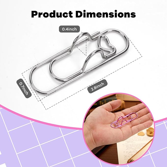 Paper Clip Pen Holder, Oversized Paperclips Metal Pen Clips - Image 4