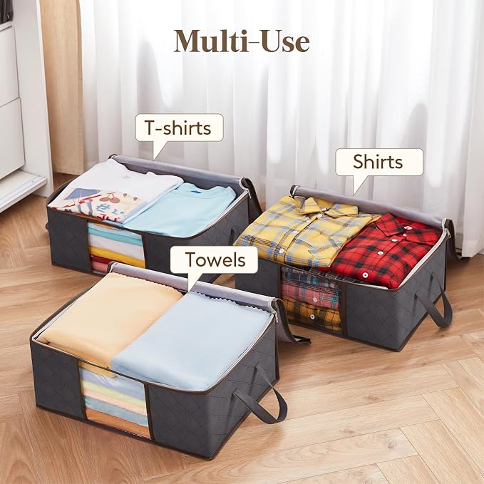 Lifewit 6 Pack Clothes Storage Bag, Foldable Storage Bin Closet Organizer - Image 7