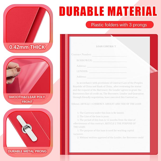 Teling 150 Pcs Clear Front Report Covers Bulk - Image 3