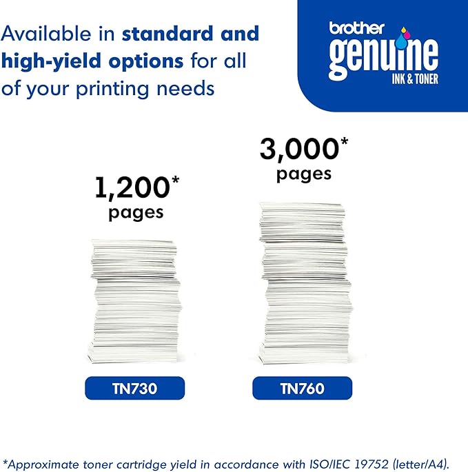 Brother Genuine Standard Yield Toner Cartridge, Replacement Black Toner - Image 6