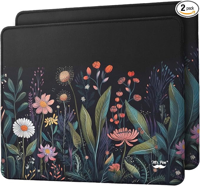Mr. Pen- Mouse Pad, 12.5"x 10.5", 2 Pack, Garden Flowers | Laptop and Computer by MrPen