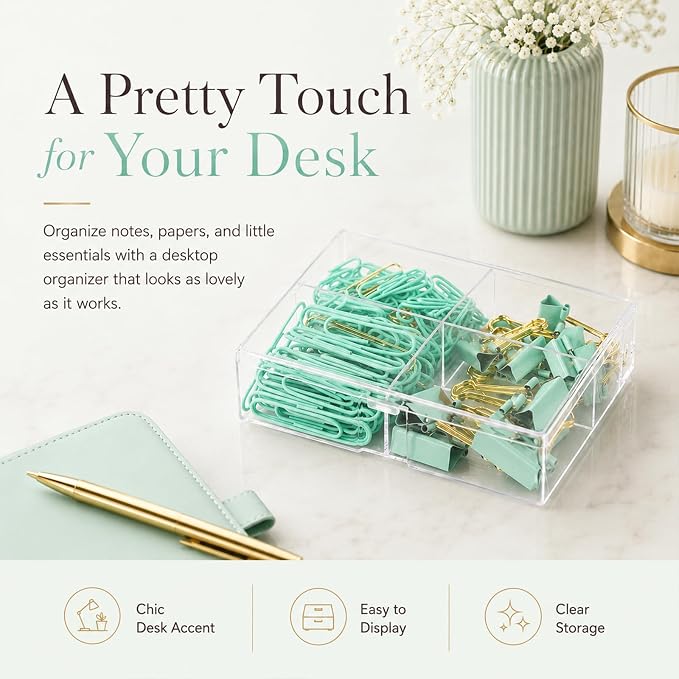 Cute Paper Clips Binder Clips Combo Set, Cute Office Supplies Set - Image 6
