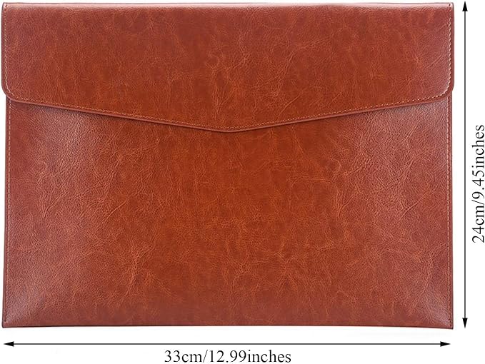 PU Leather A4 File Folder Document Holder Envelope Folder Case - Image 3