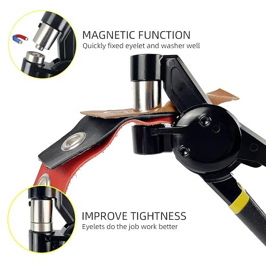 HAPDEN Grommet Tool Kit, 3/8 inch Handheld Eyelet Kit Manual Grommet Press - Image 2