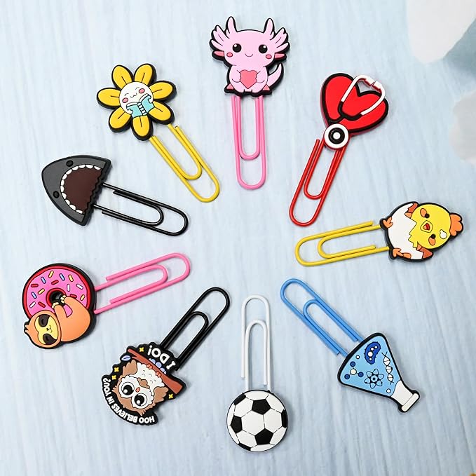 200 PCS Random Paper Clips Metal Paperclip Large Size Paper Clip Cute Bookmark - Image 5